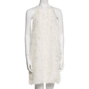 L'AGENCE Cream Textured Sleeveless Mini Dress